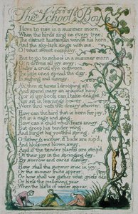 De schooljongen, plaat 12 uit Songs of Innocence door William Blake
